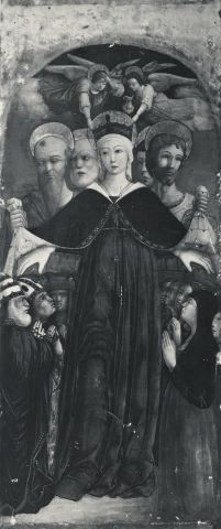 Perotti, Mario — Corna Antonio della - sec. XV - Madonna della Misericordia, santi e angeli — particolare